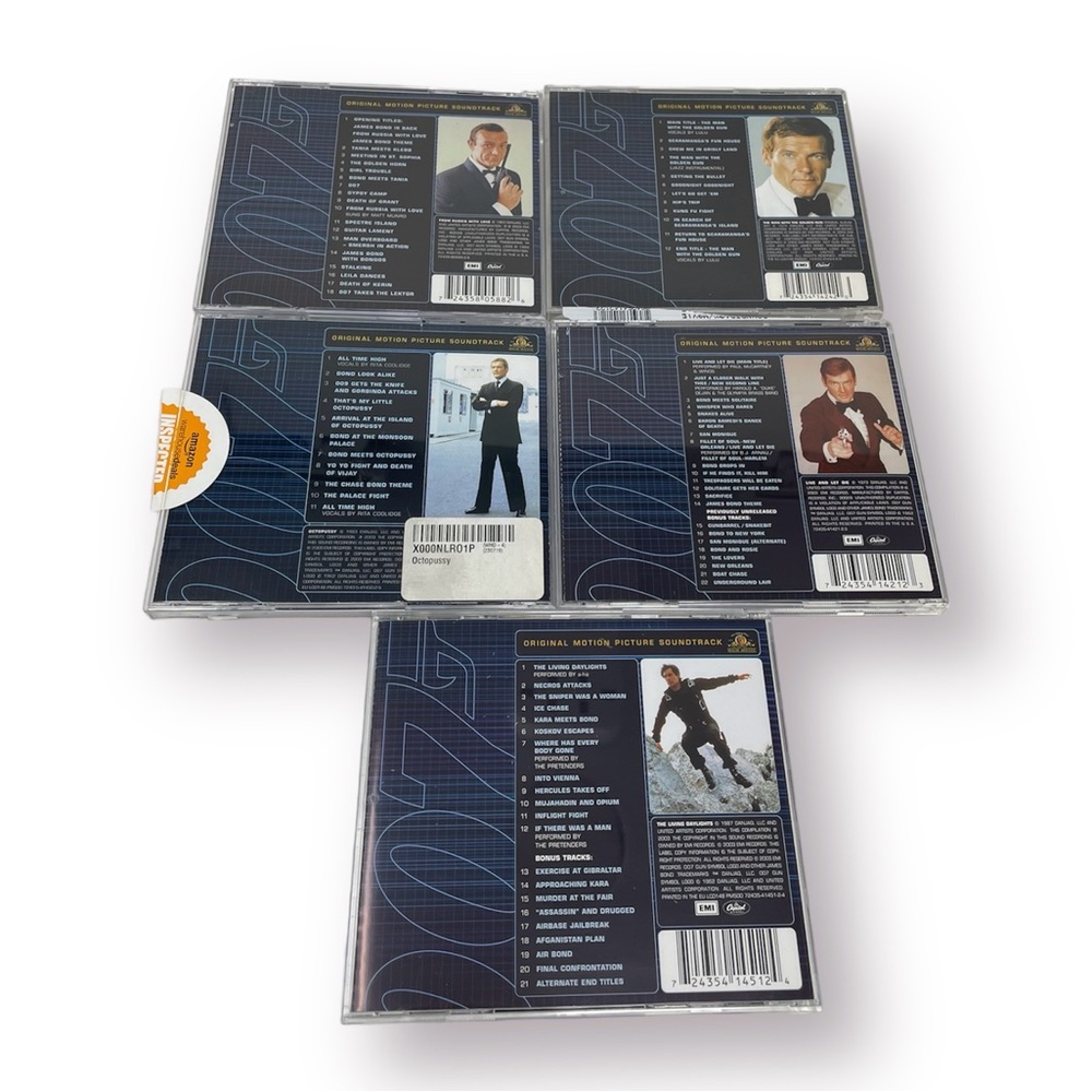 James Bond 007 Remastered Movie’s Soundtrack Audio CD Set of 5 *RARE Set - Picture 2 of 8